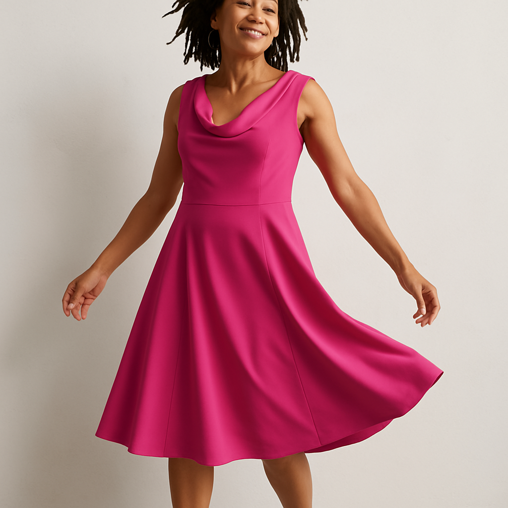 Pink Scuba Prom Dress