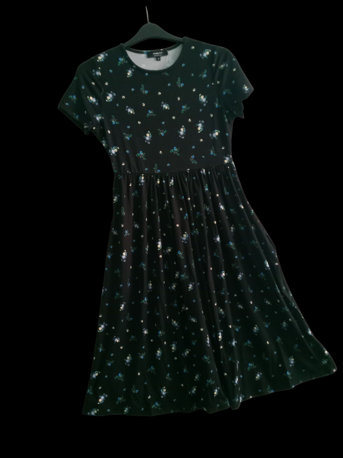 Black Ditsy Midi Dress UF921