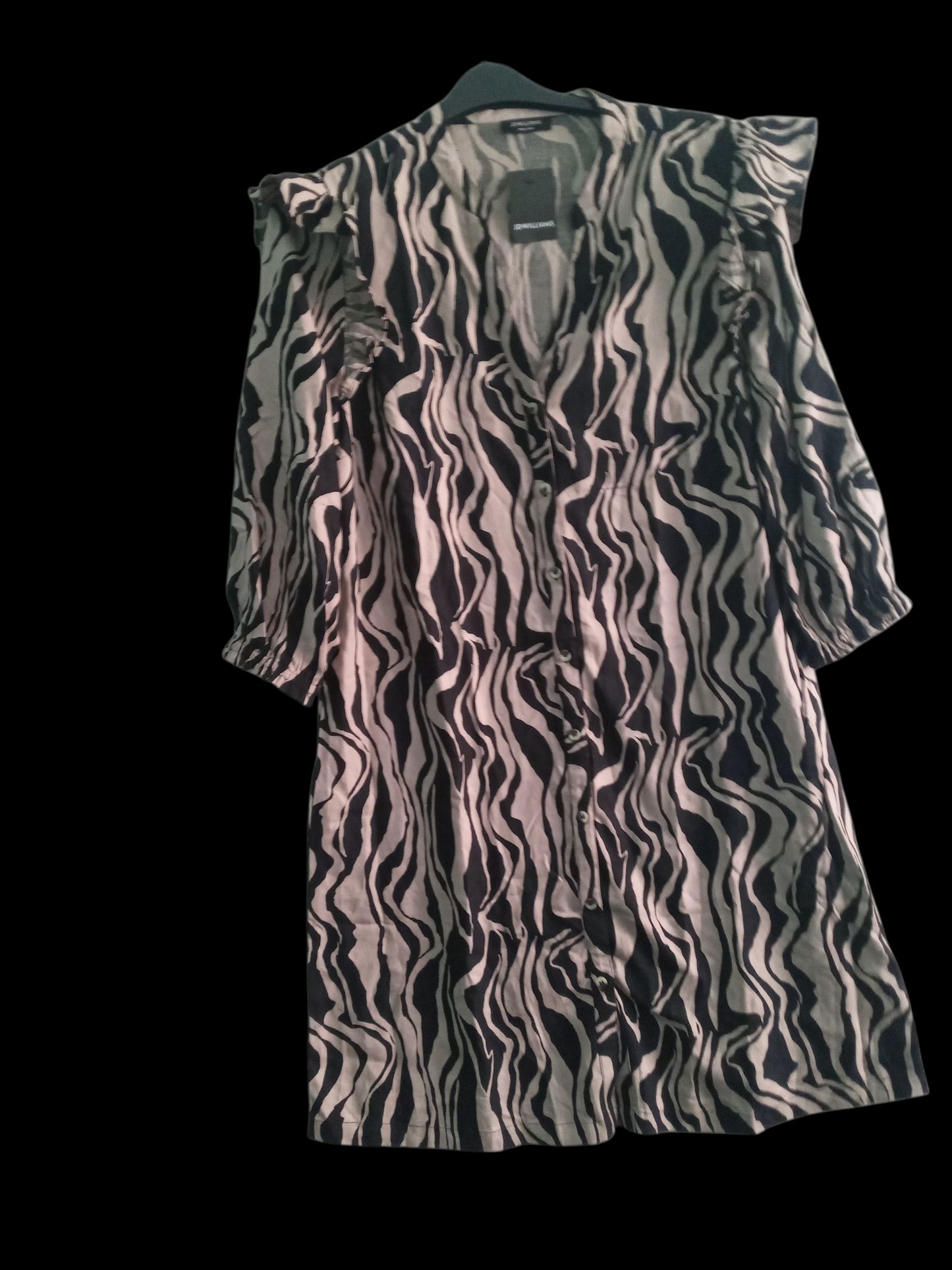 Printed Button Through Viscose Twill Shirt Dress GH811