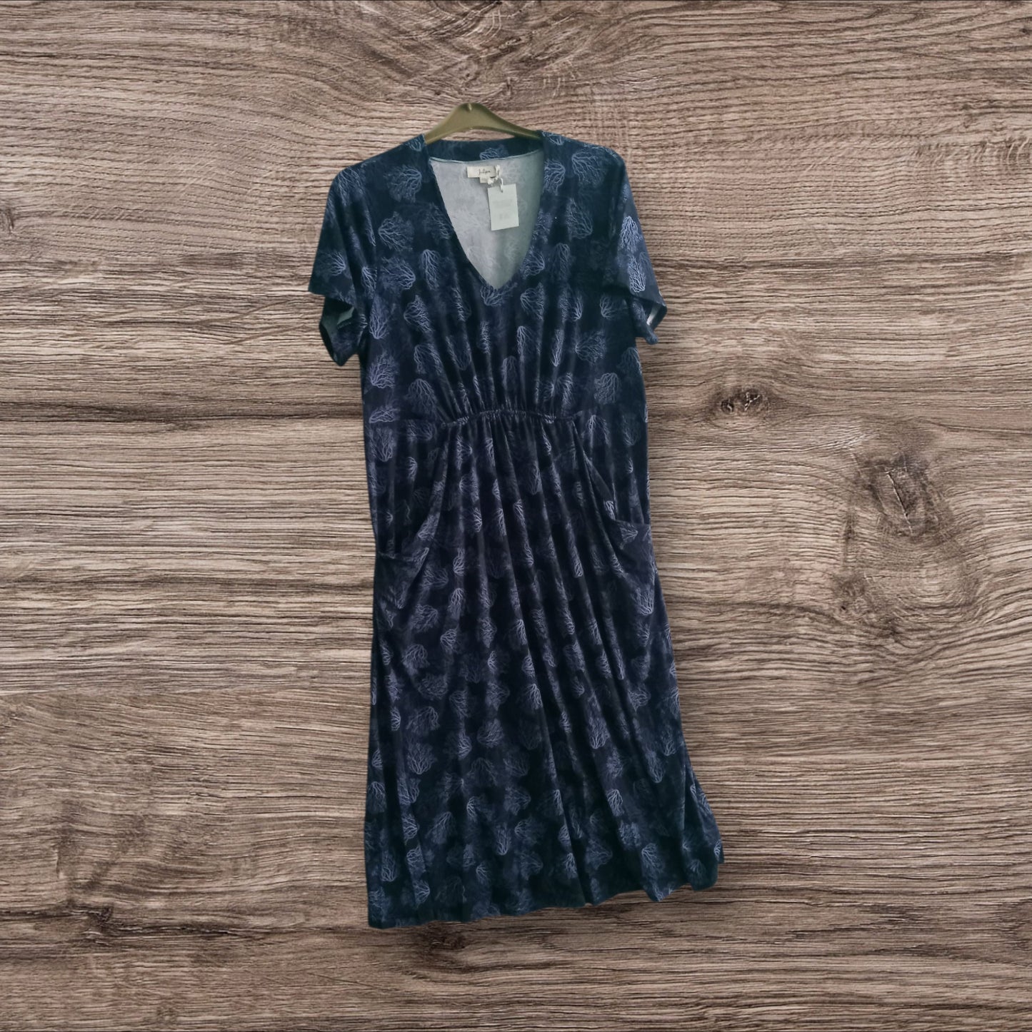 Blue Print Pocket Dress PY193