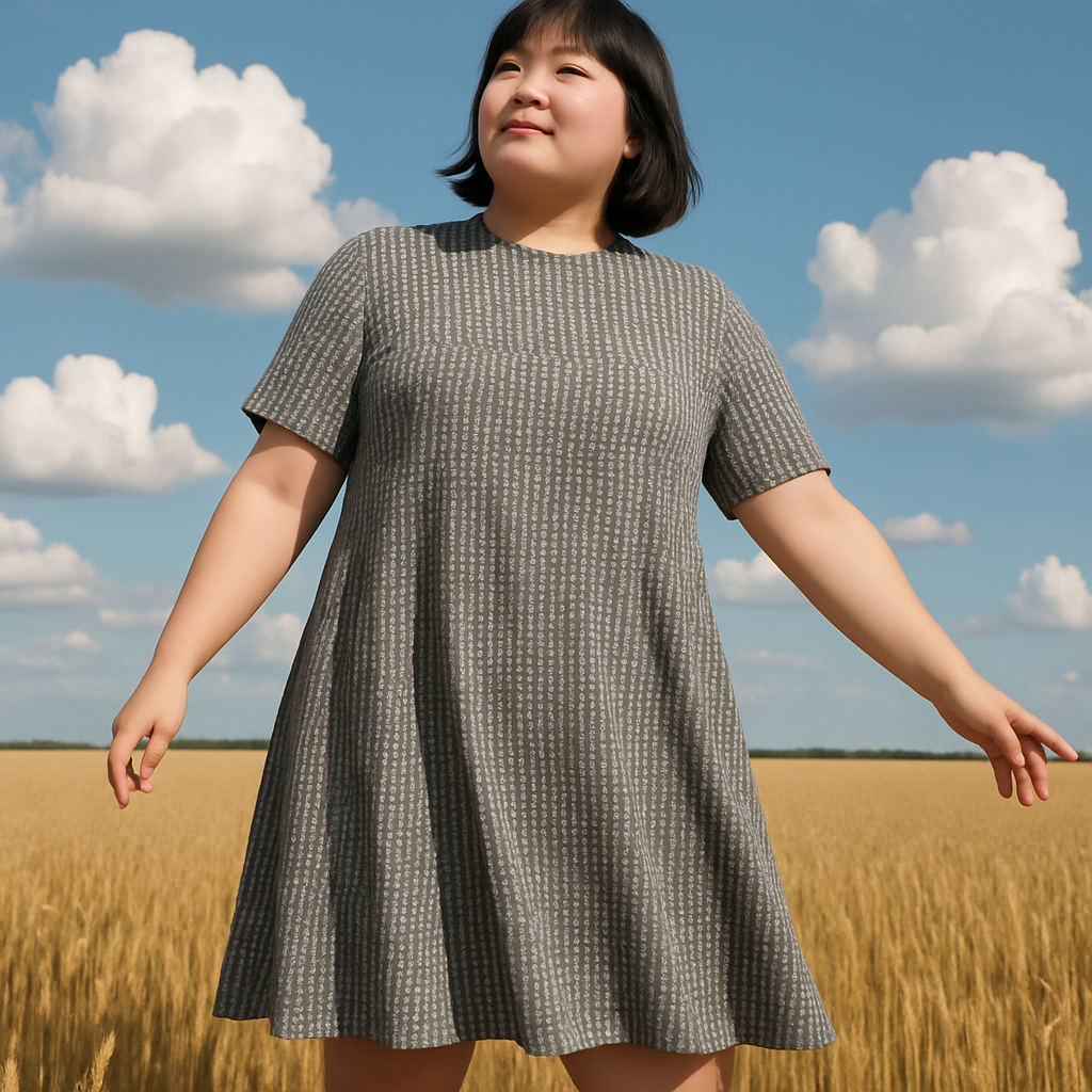 Green Spot Swing Dress