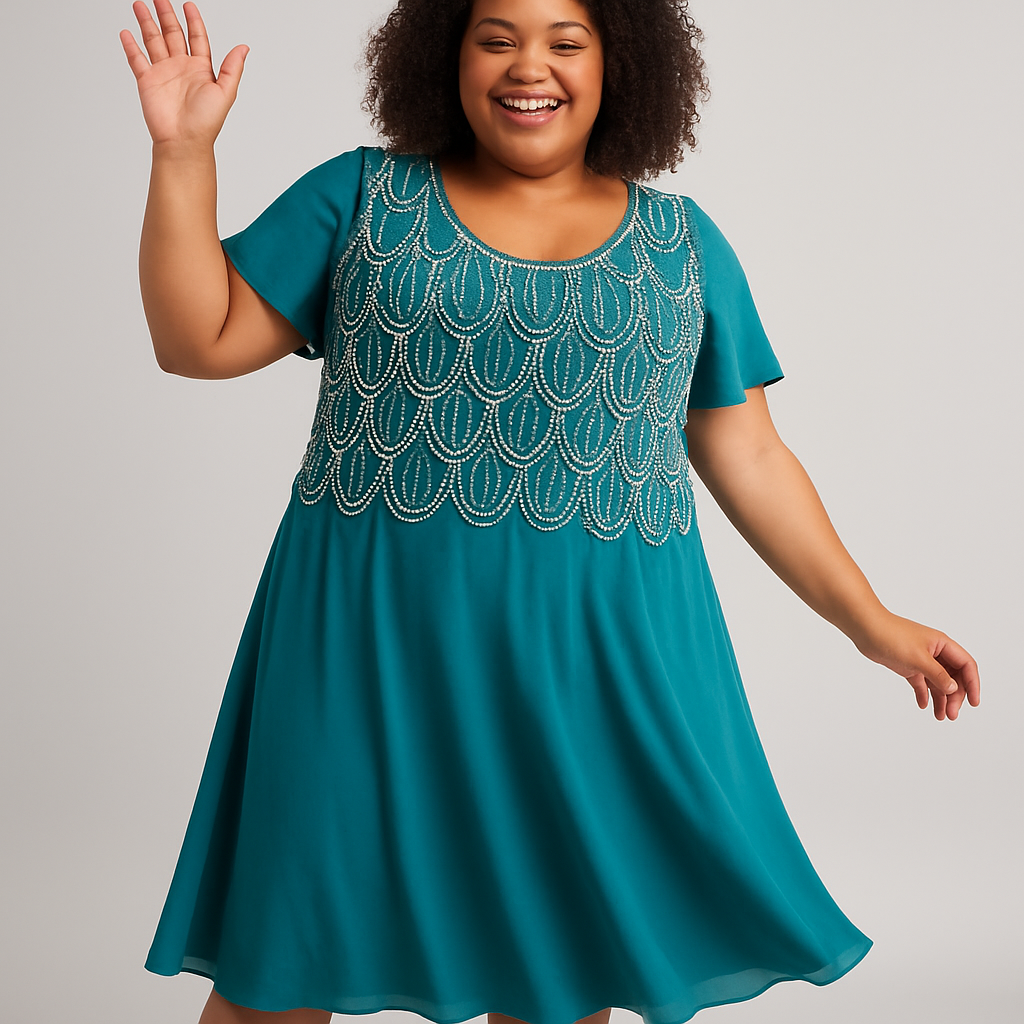 Teal Pearl Dress