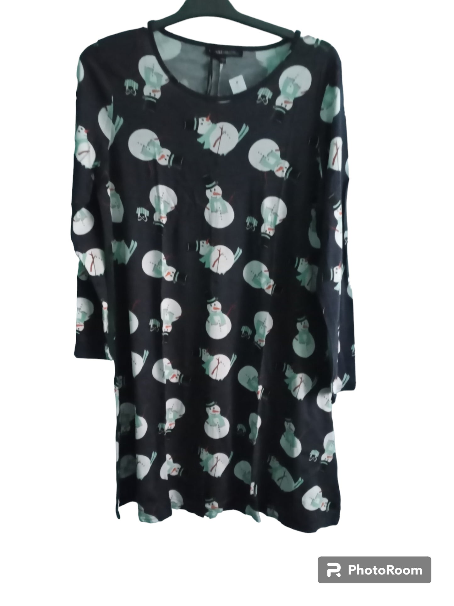 Navy Print Christmas Dress GL803