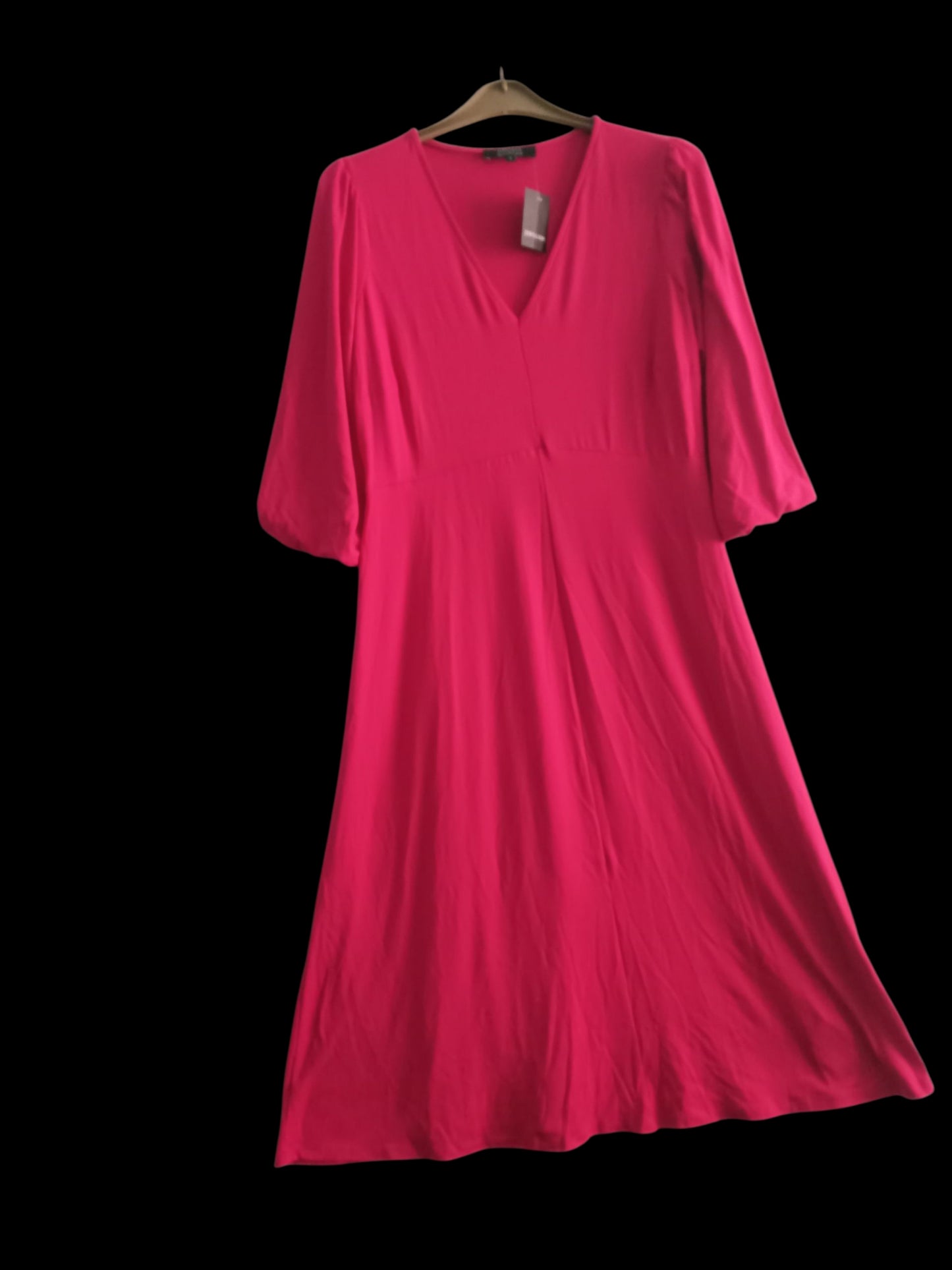 Raspberry Jersey Midi Dress RN496
