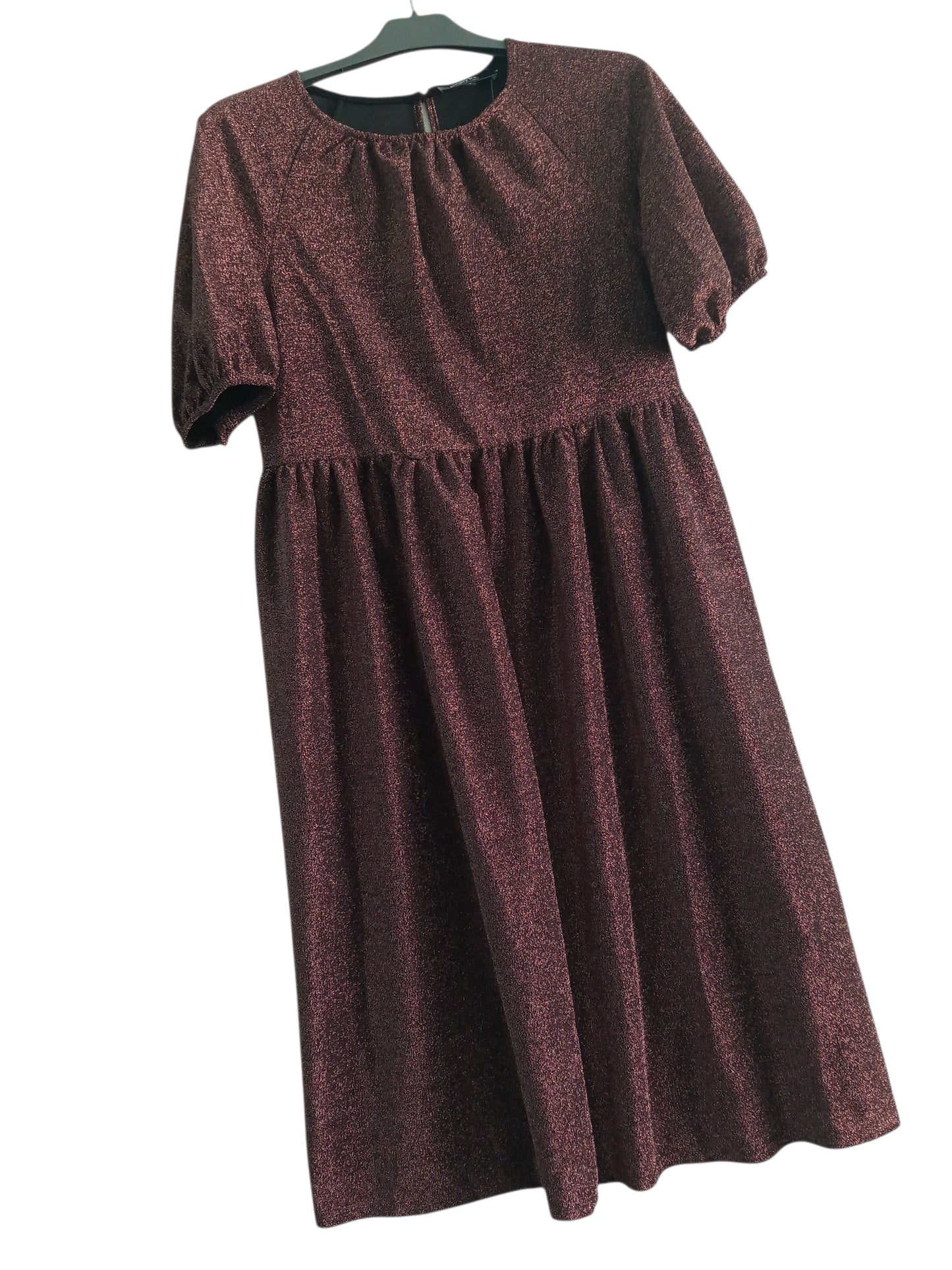 Rose Gold Glitter Knit Midi Dress