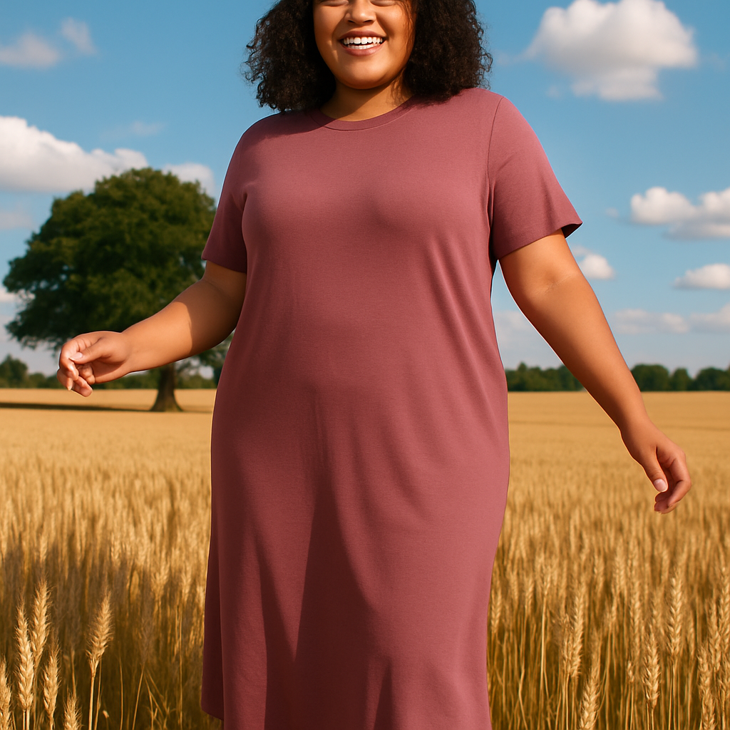 Terracotta Ribbed Maxi Dress