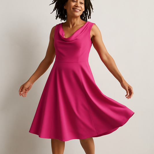 Pink Scuba Prom Dress