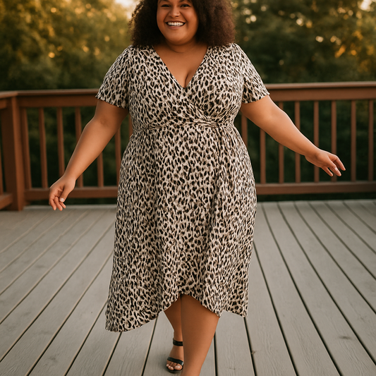 Leopard Print Supersoft Jersey Wrap Dress