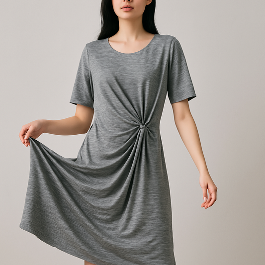 Silver Twist Knot Dress