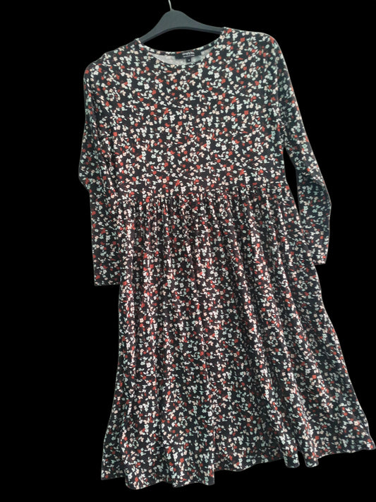 Black Ditsy Supersoft Dress UF987