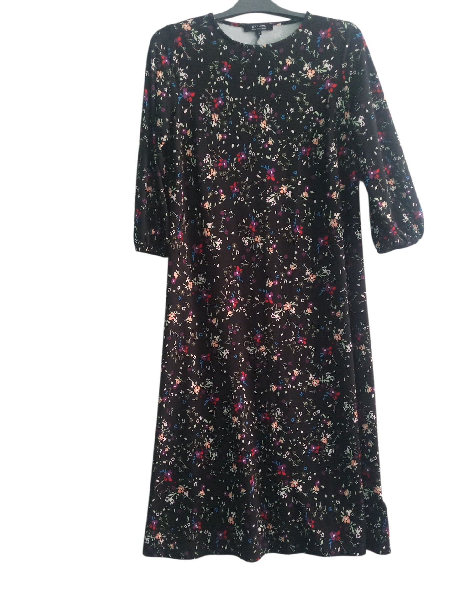 Black Multi Jersey A-Line Dress