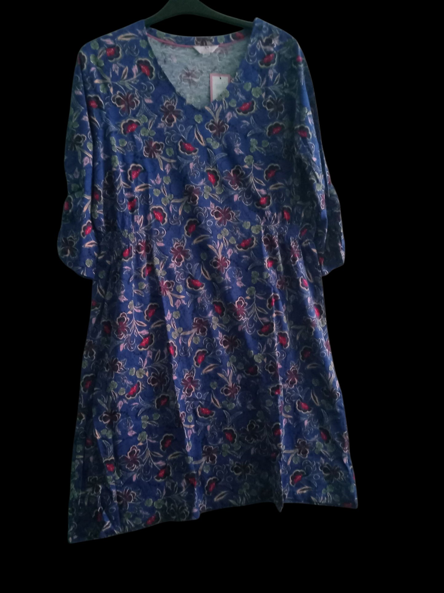 Blue Print Button Dress FL413