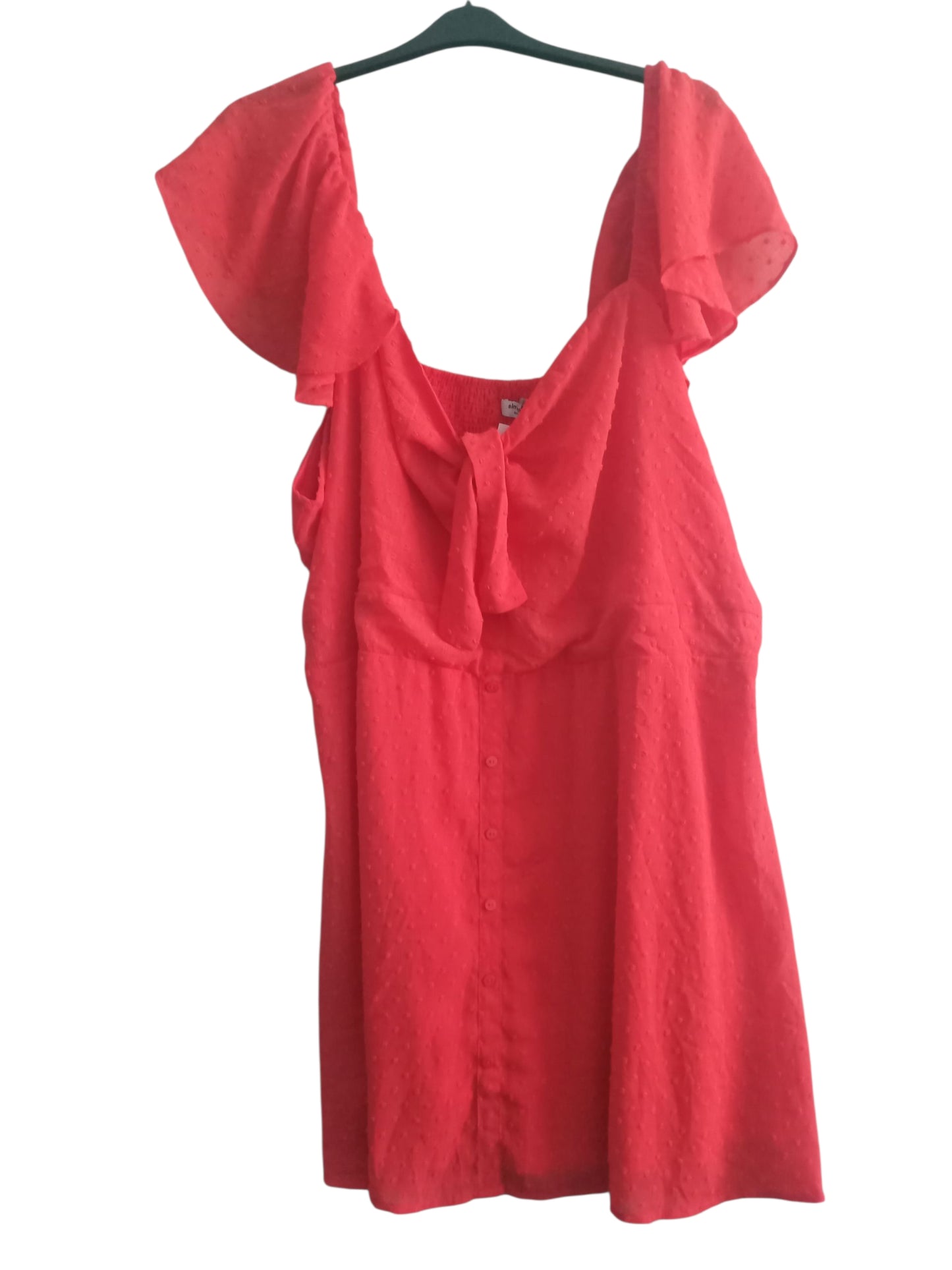 Coral Dobby Skater Dress