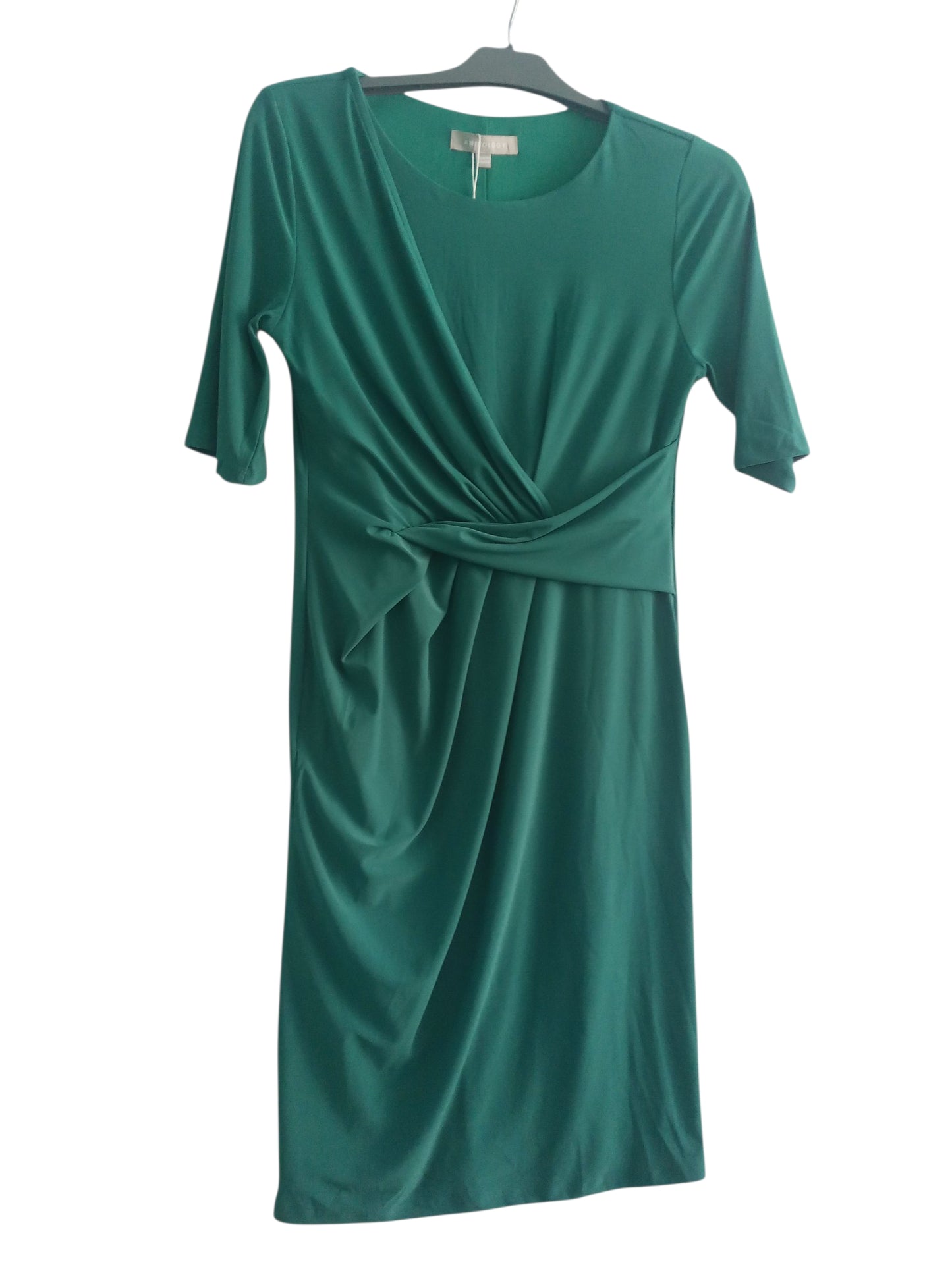 Dark Green Drape Front Dress