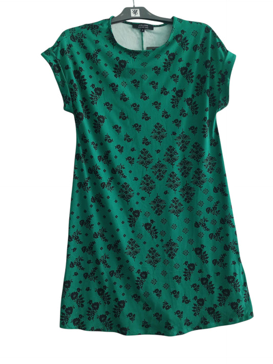 Green Print Jersey A Line Dress