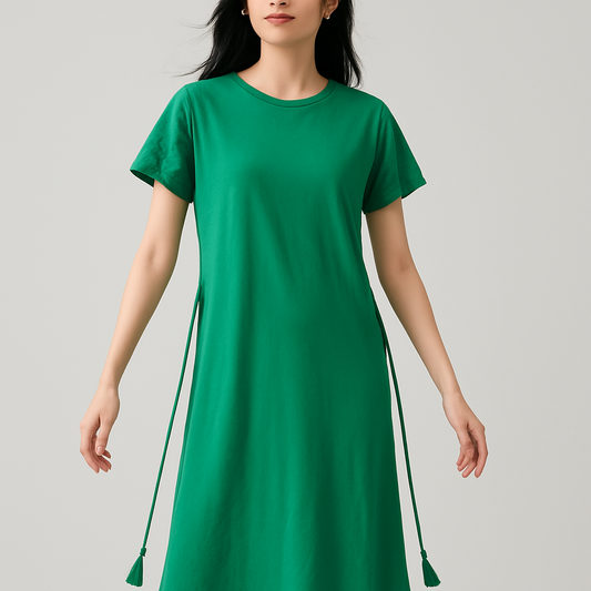 Green Broderie Dress