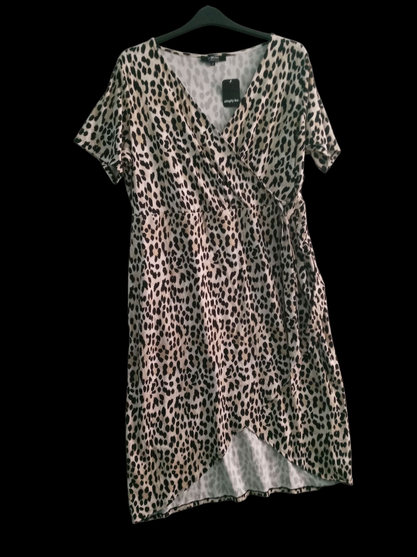 Leopard Print Supersoft Jersey Wrap Dress UL323