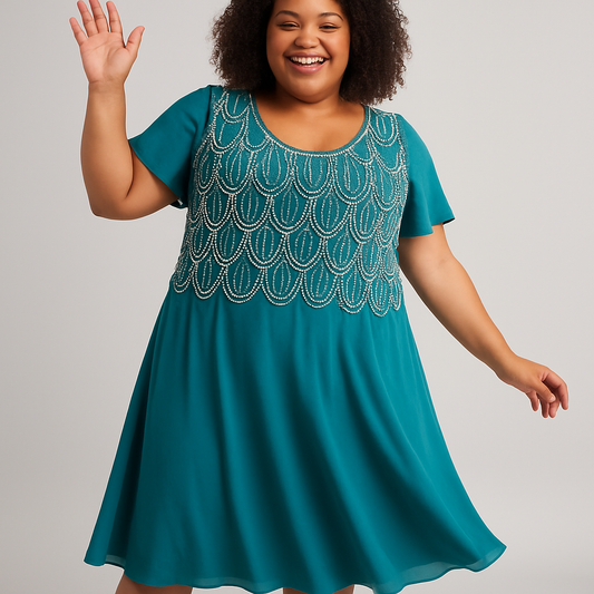 Teal Pearl Dress