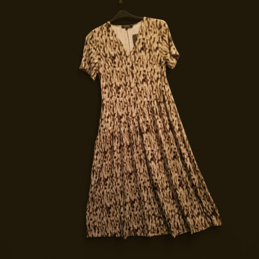 Stone Print Asymetric Maxi Dress TT802